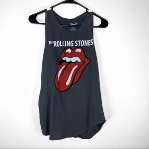 The Rolling Stones Gray Band Racerback Tank Top